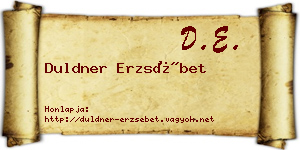Duldner Erzsébet névjegykártya